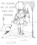 Au claire de la lune, mon ami Pierrot.